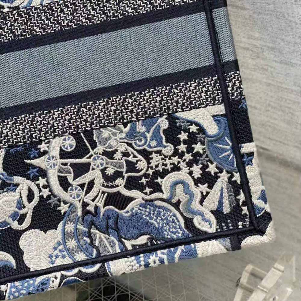 Dior Women Medium Dior Book Tote Blue Multicolor Dior Zodiac Fantastico Embroidery - image 8