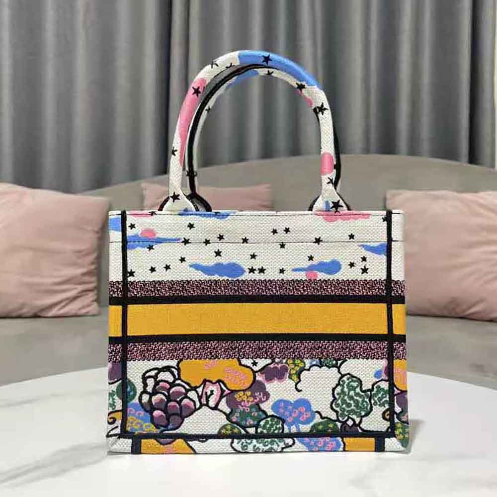 Dior Women Small Dior Book Tote Latte Dior Ciel de Rêve Embroidery - image 4