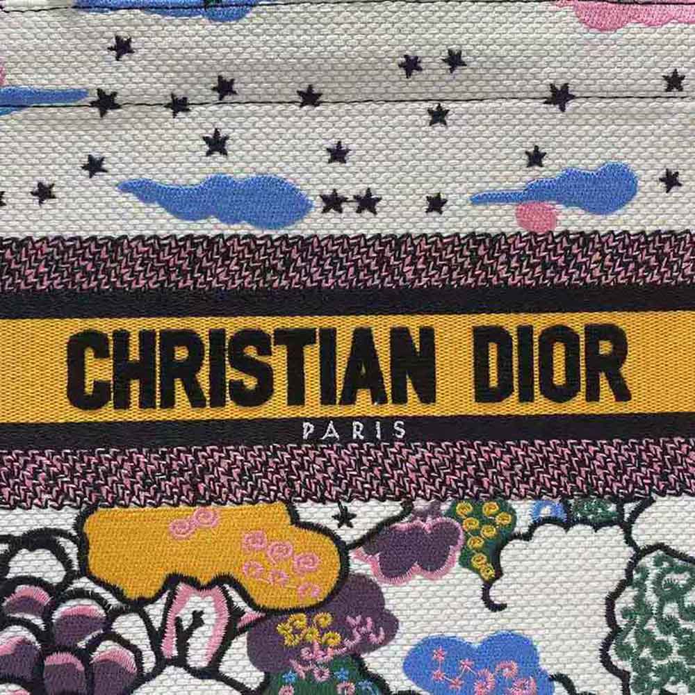 Dior Women Small Dior Book Tote Latte Dior Ciel de Rêve Embroidery - image 10