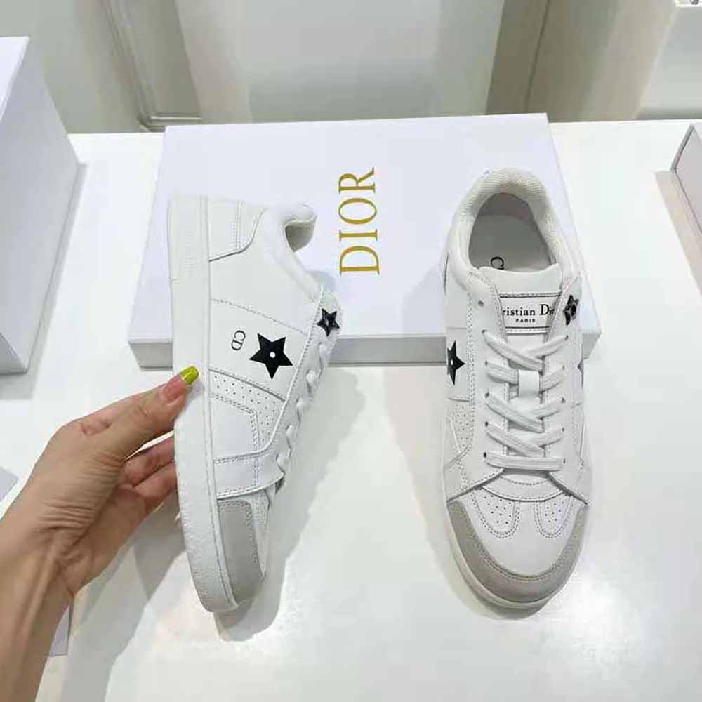 Dior Women Star Sneaker White Calfskin and Suede - image 7