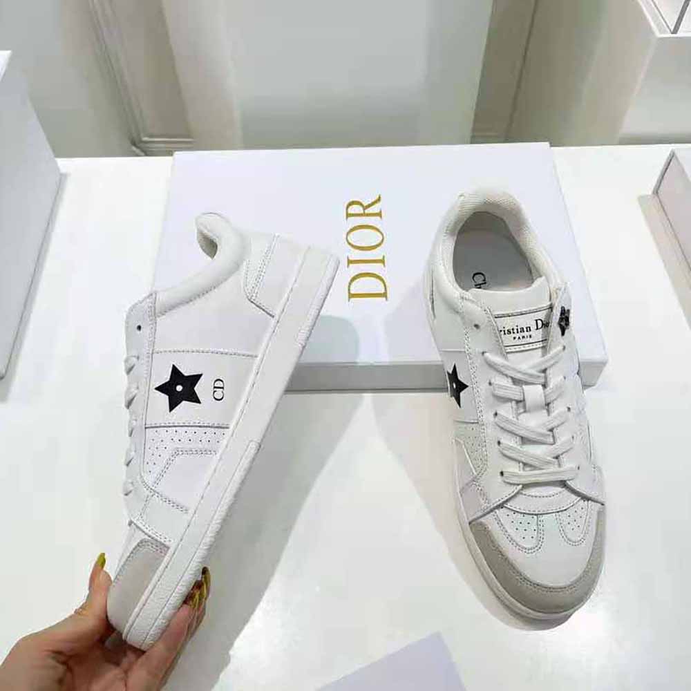 Dior Women Star Sneaker White Calfskin and Suede - image 5