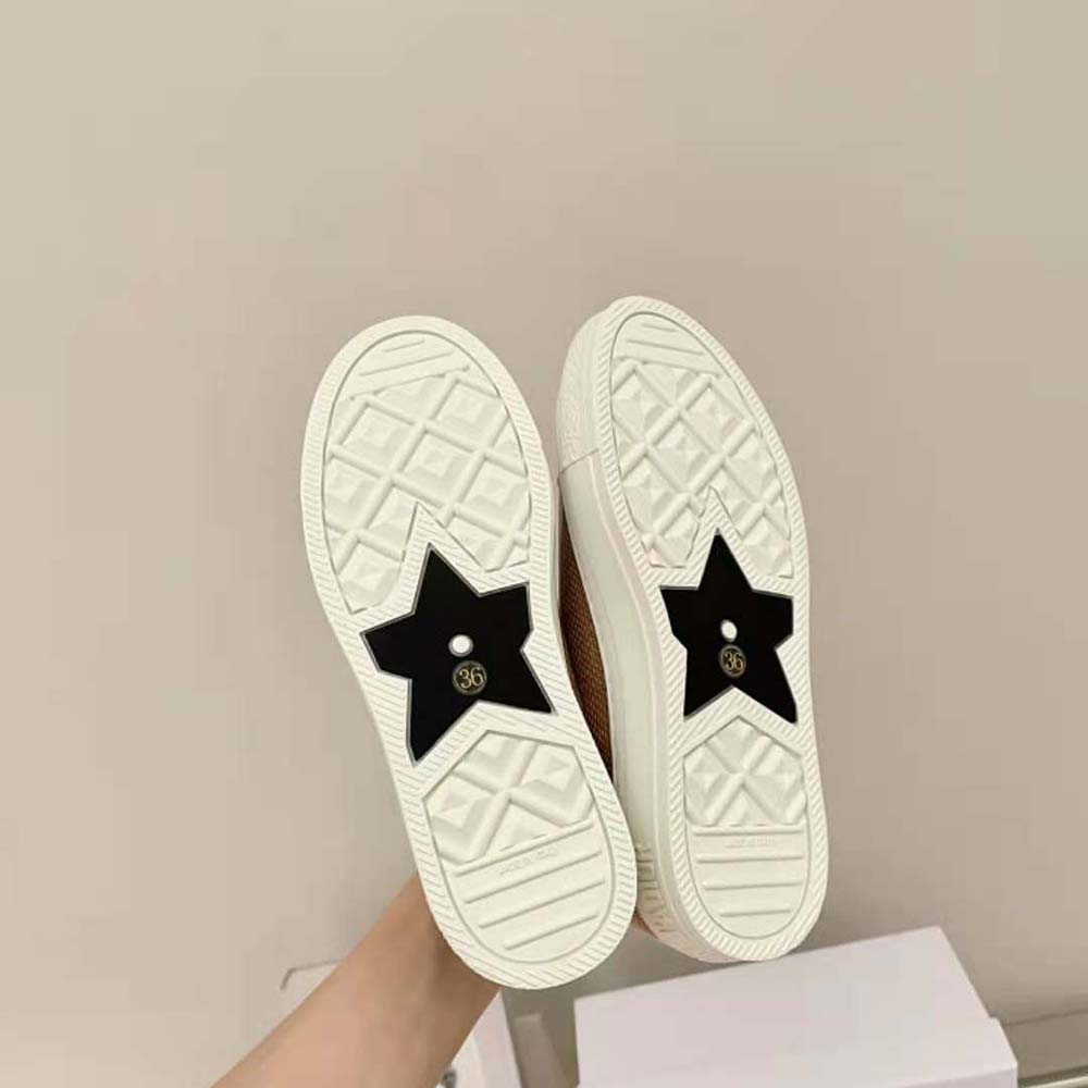 Dior Women Walk N Dior Sneaker Beige Jute Canvas Embroidered with Dior Union Motif - image 7