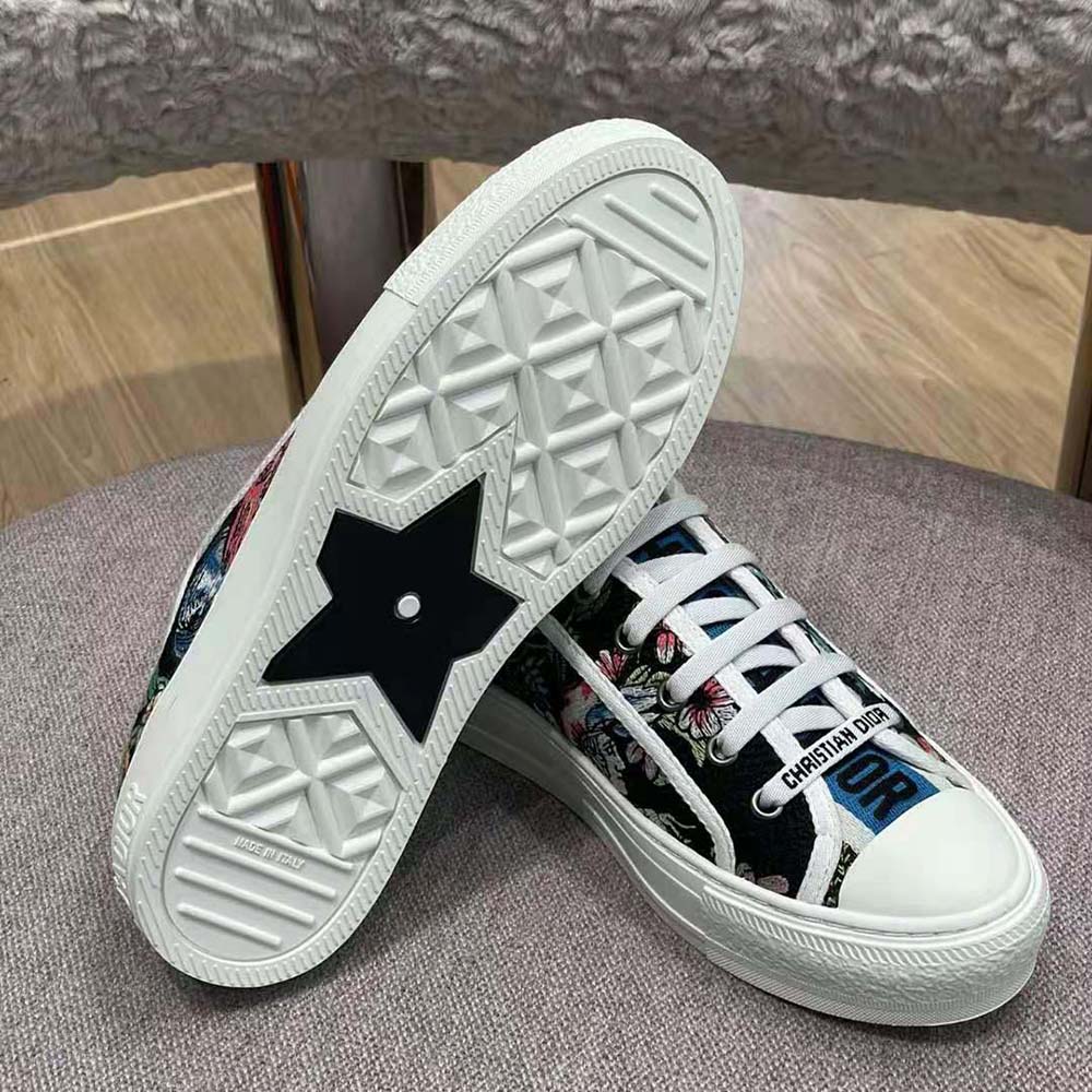 Dior Women Walk N Dior Sneaker Black Multicolor D-Constellation Embroidered Cotton - image 10