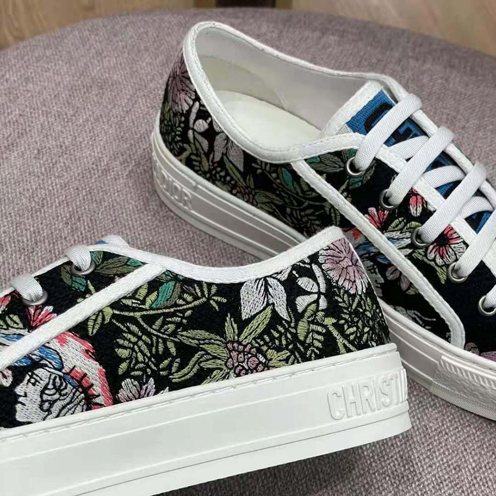 Dior Women Walk N Dior Sneaker Black Multicolor D-Constellation Embroidered Cotton - image 7