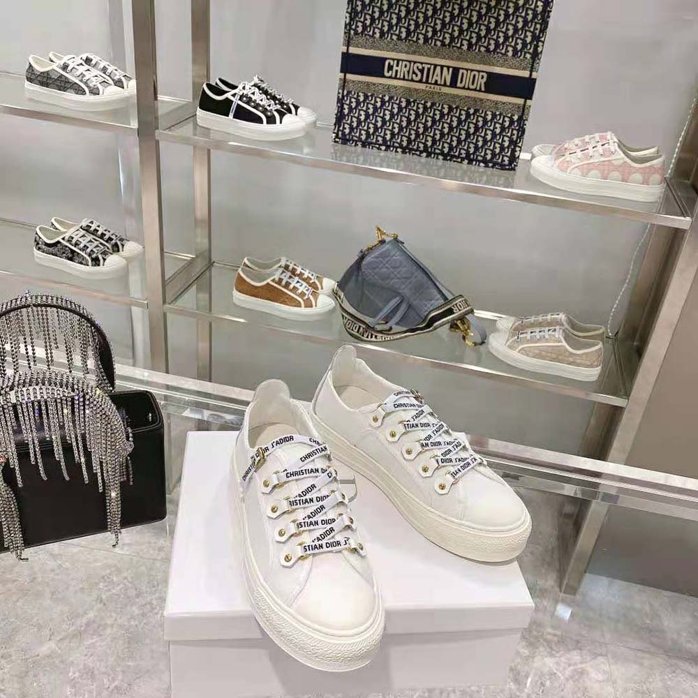 Dior Women Walk N Dior Sneaker White Canvas and Suede Calfskin - image 4