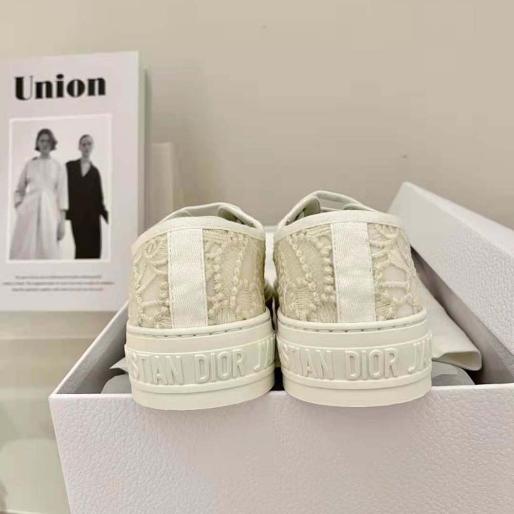 Dior Women Walk N Dior Sneaker White Macrame Embroidered Cotton - image 7