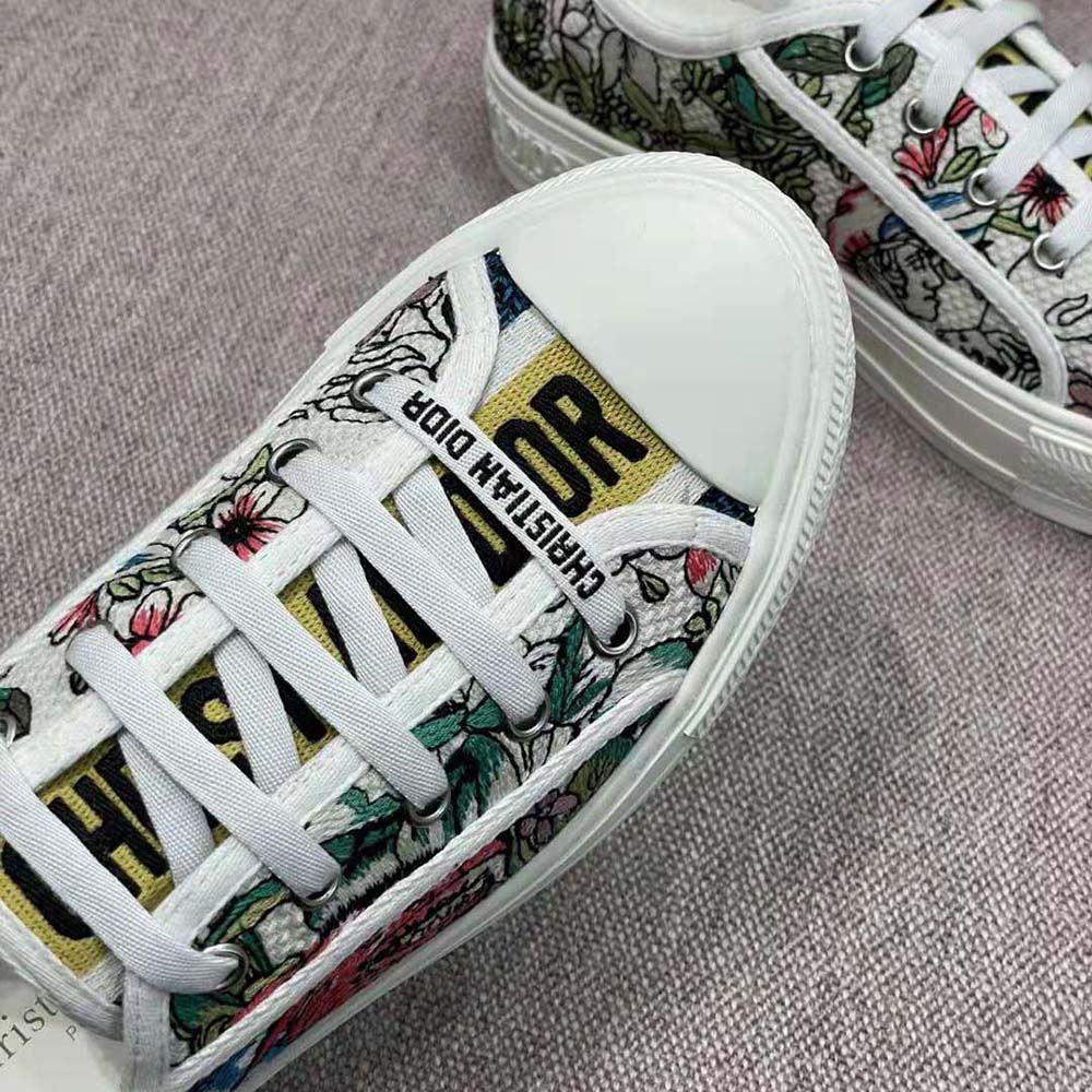 Dior Women Walk N Dior Sneaker White Multicolor D-Constellation Embroidered Cotton - image 9