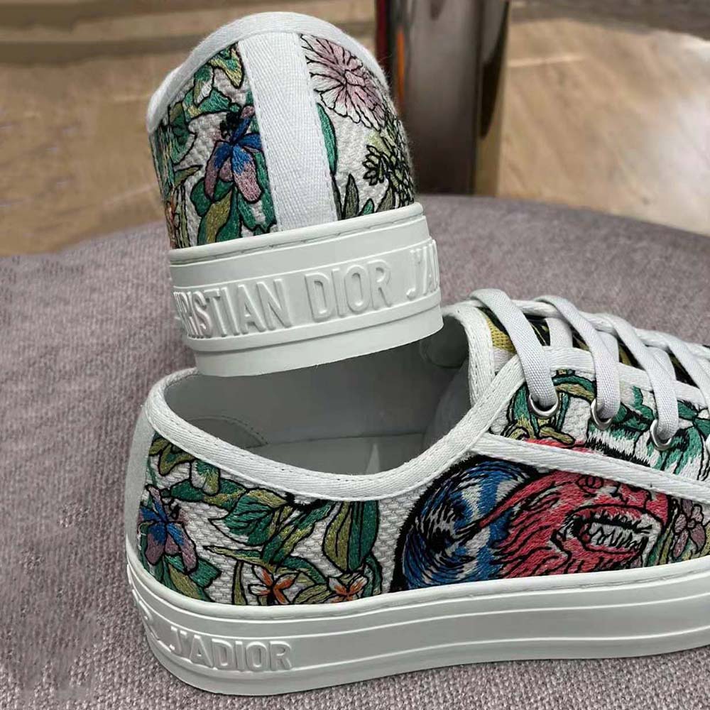 Dior Women Walk N Dior Sneaker White Multicolor D-Constellation Embroidered Cotton - image 8