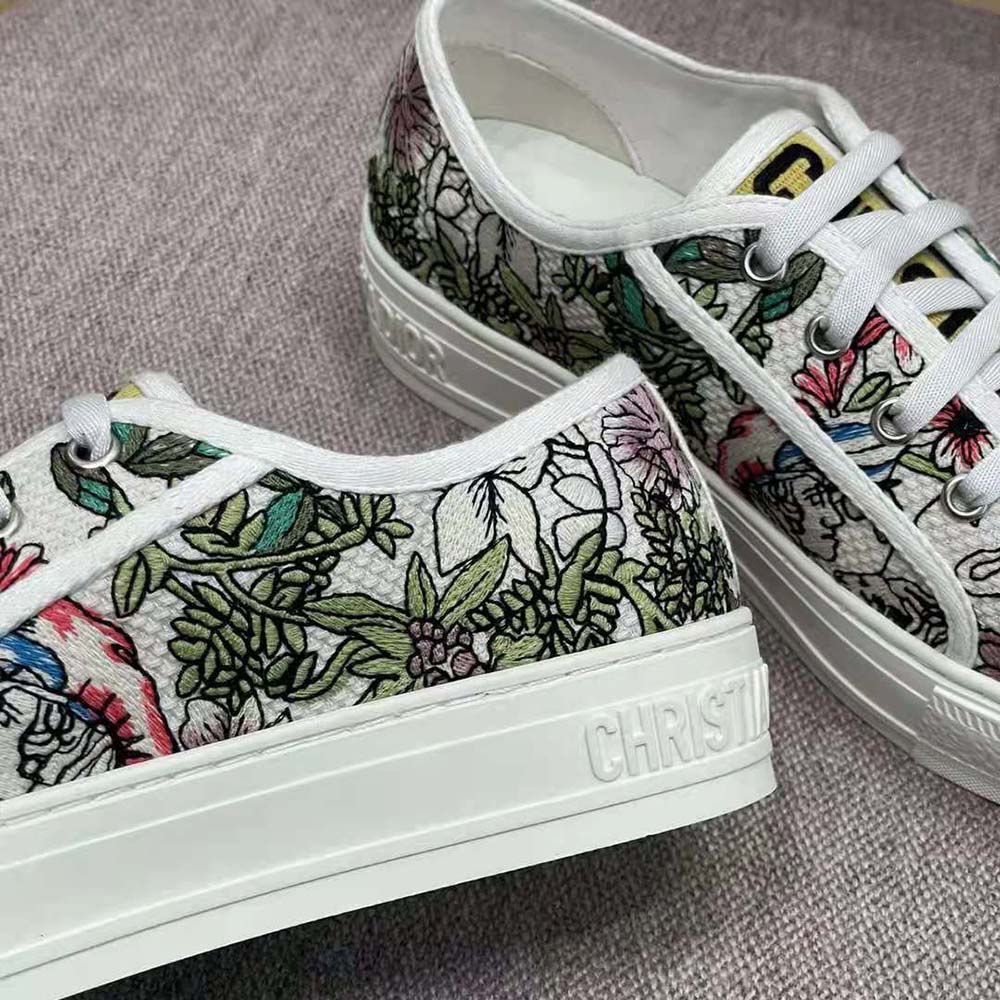 Dior Women Walk N Dior Sneaker White Multicolor D-Constellation Embroidered Cotton - image 7
