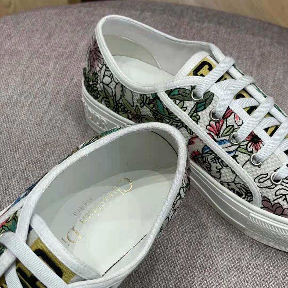 Dior Women Walk N Dior Sneaker White Multicolor D-Constellation Embroidered Cotton - image 6