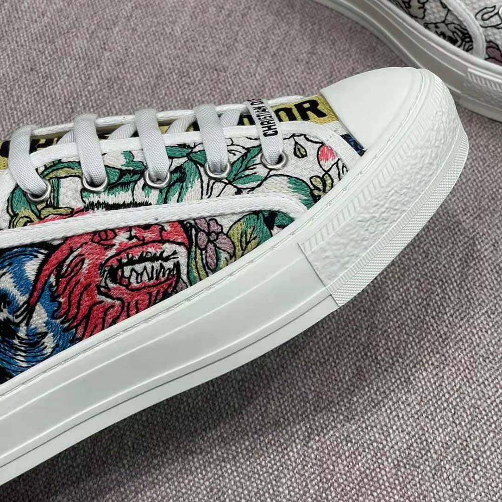 Dior Women Walk N Dior Sneaker White Multicolor D-Constellation Embroidered Cotton - image 5