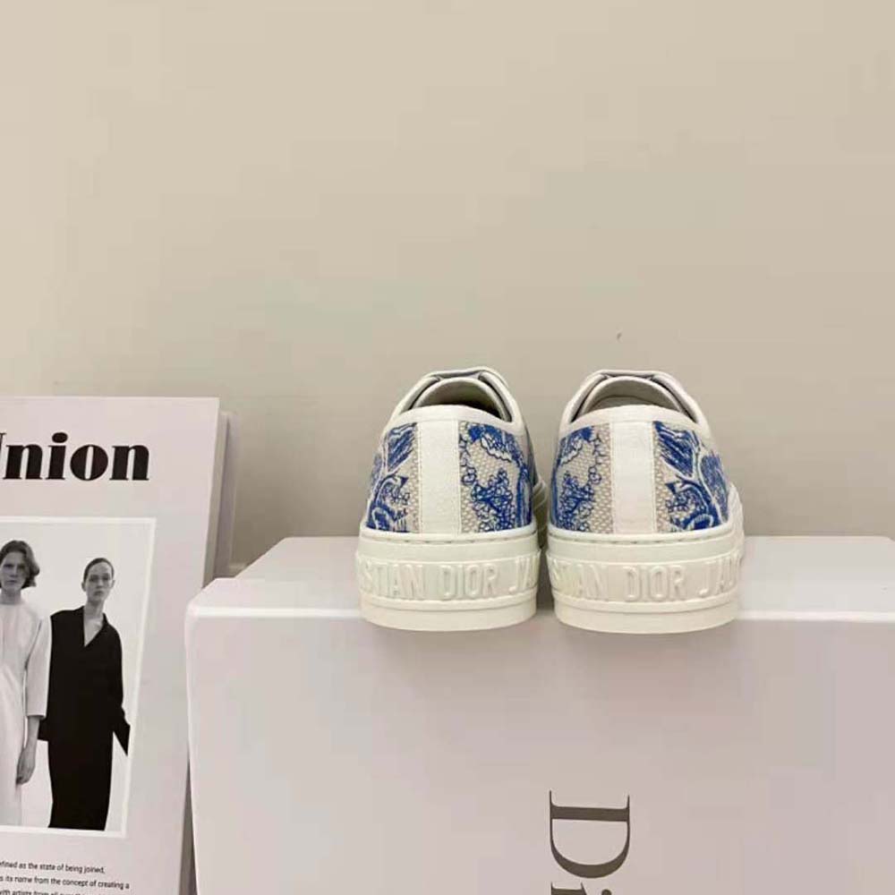 Dior Women Walk’N’dior Sneaker Bright Blue Toile De Jouy Embroidered Cotton - image 8