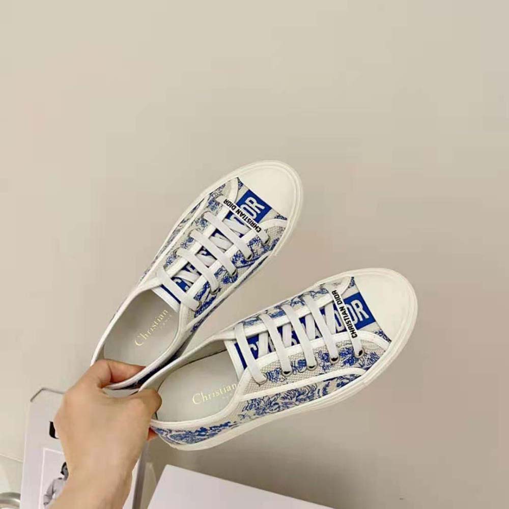 Dior Women Walk’N’dior Sneaker Bright Blue Toile De Jouy Embroidered Cotton - image 6