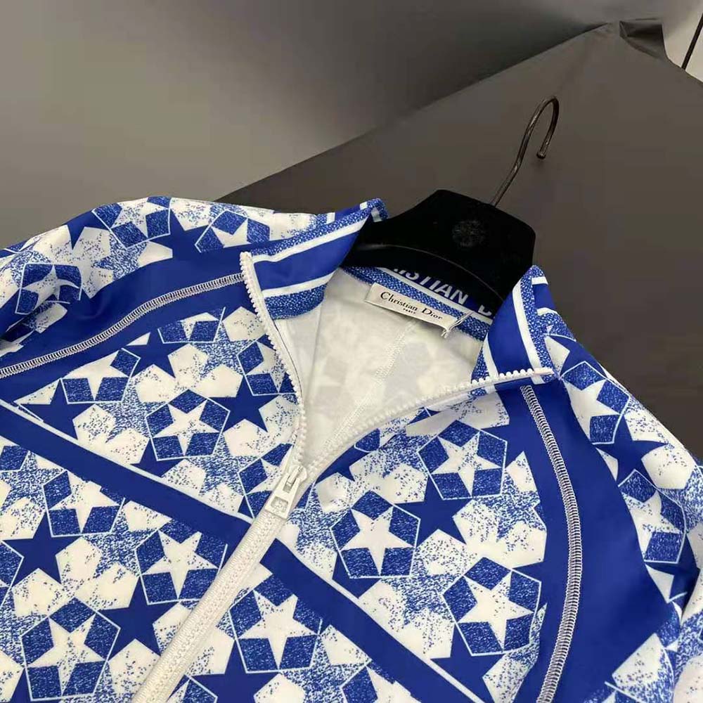 Dior Women Zipped Jacket Fluorescent Blue Dior Étoile Technical Jersey - image 10