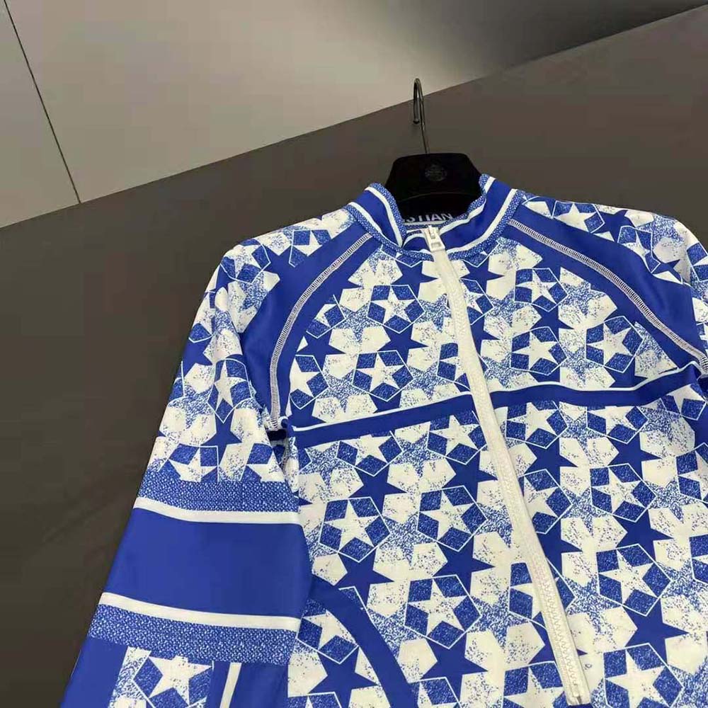 Dior Women Zipped Jacket Fluorescent Blue Dior Étoile Technical Jersey - image 9