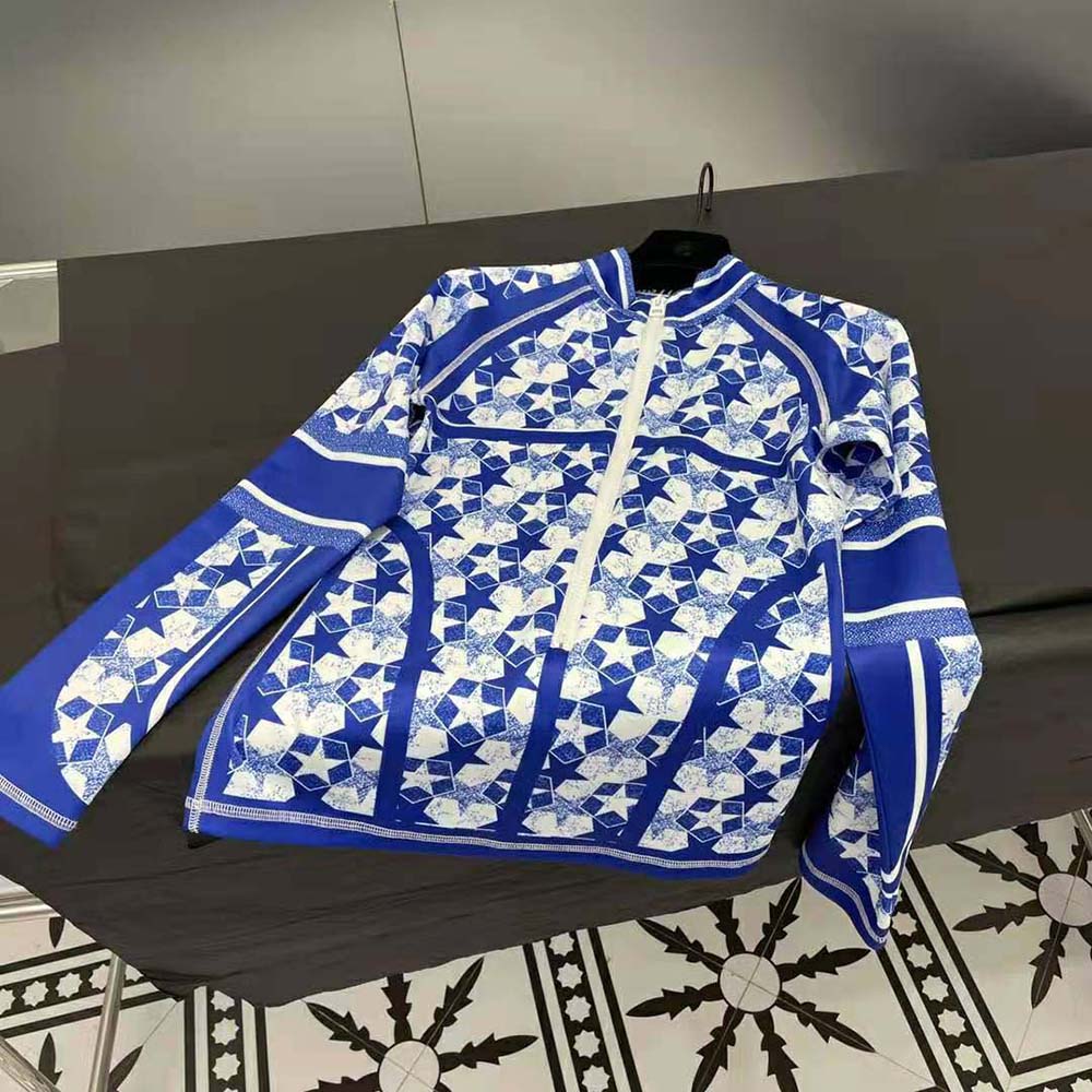 Dior Women Zipped Jacket Fluorescent Blue Dior Étoile Technical Jersey - image 7