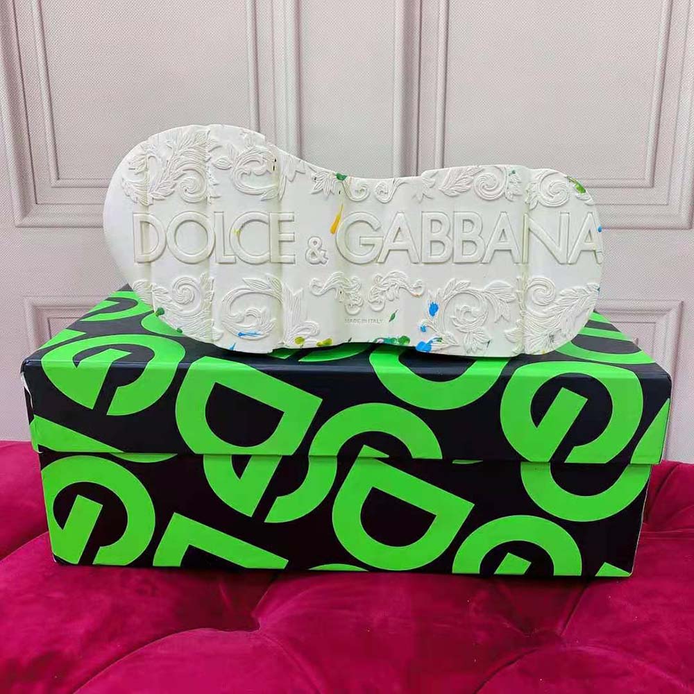 Dolce Gabbana D&G Men Mixed-Materials Daymaster Sneakers-White - image 10