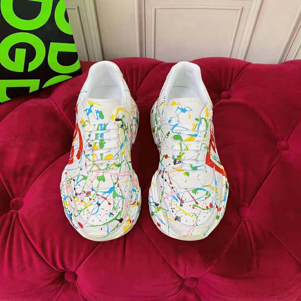 Dolce Gabbana D&G Men Mixed-Materials Daymaster Sneakers-White - image 7