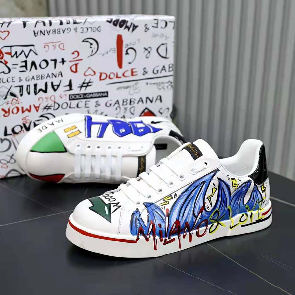 Dolce Gabbana D&G Men New DGLimited Portofino Sneakers-Blue - image 7
