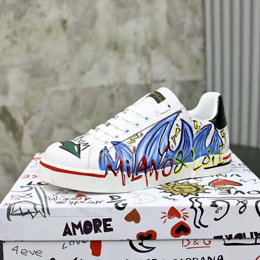 Dolce Gabbana D&G Men New DGLimited Portofino Sneakers-Blue - image 9