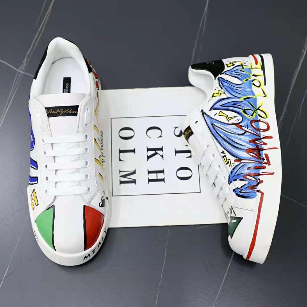 Dolce Gabbana D&G Men New DGLimited Portofino Sneakers-Blue - image 5