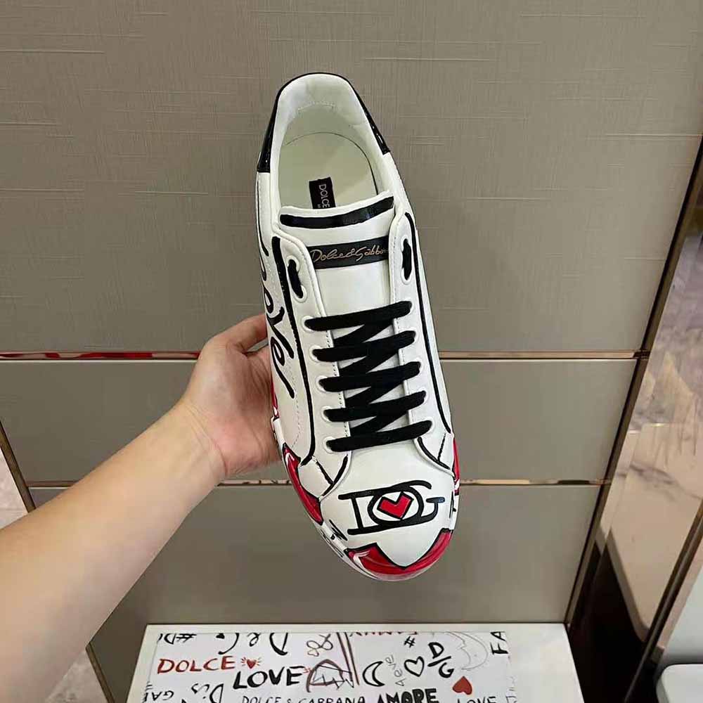 Dolce Gabbana D&G Unisex Limited Edition Portofino Sneakers-Red - image 7