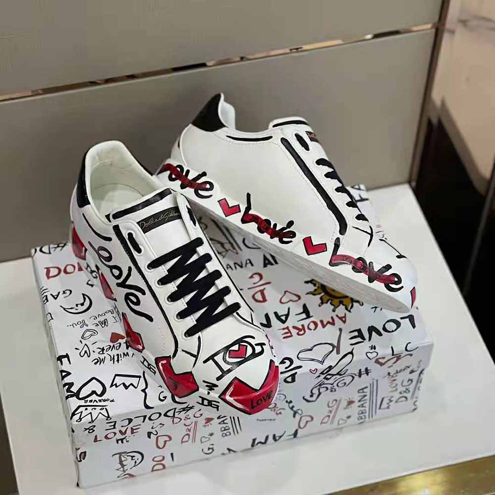 Dolce Gabbana D&G Unisex Limited Edition Portofino Sneakers-Red - image 4