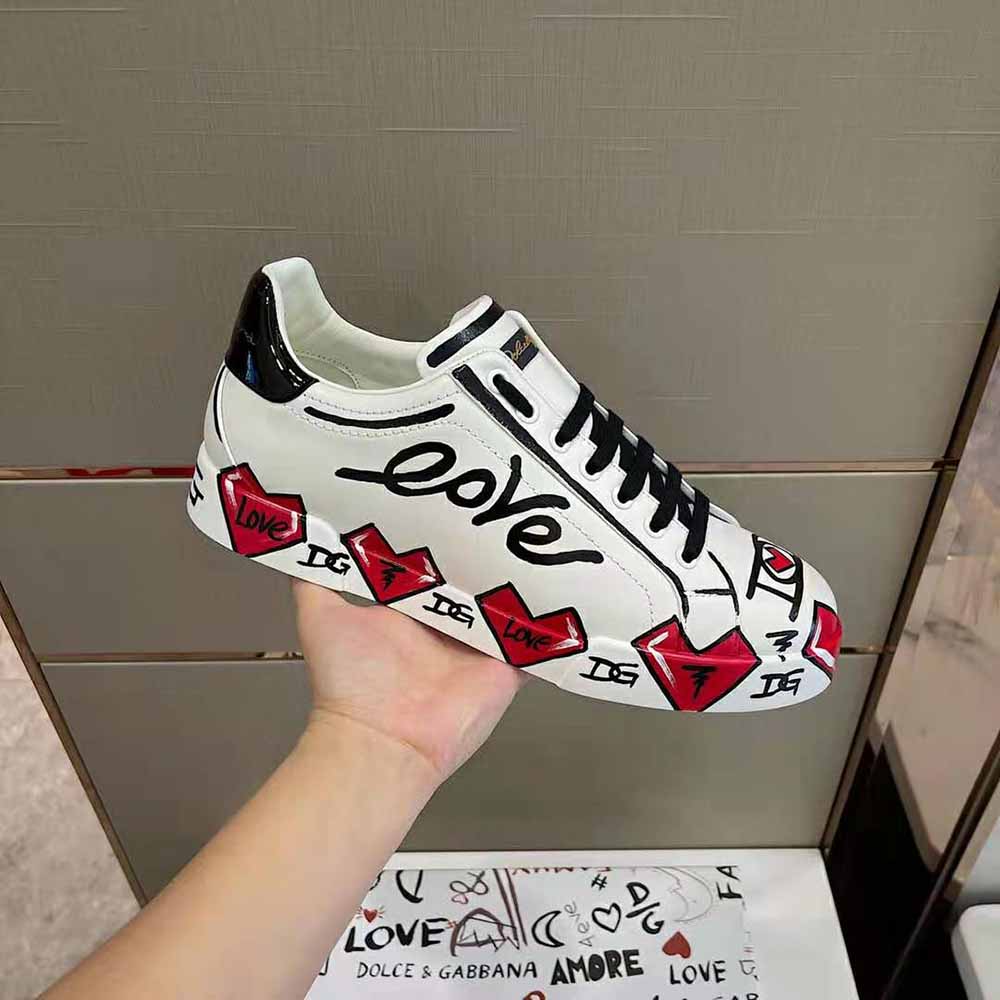 Dolce Gabbana D&G Unisex Limited Edition Portofino Sneakers-Red - image 6