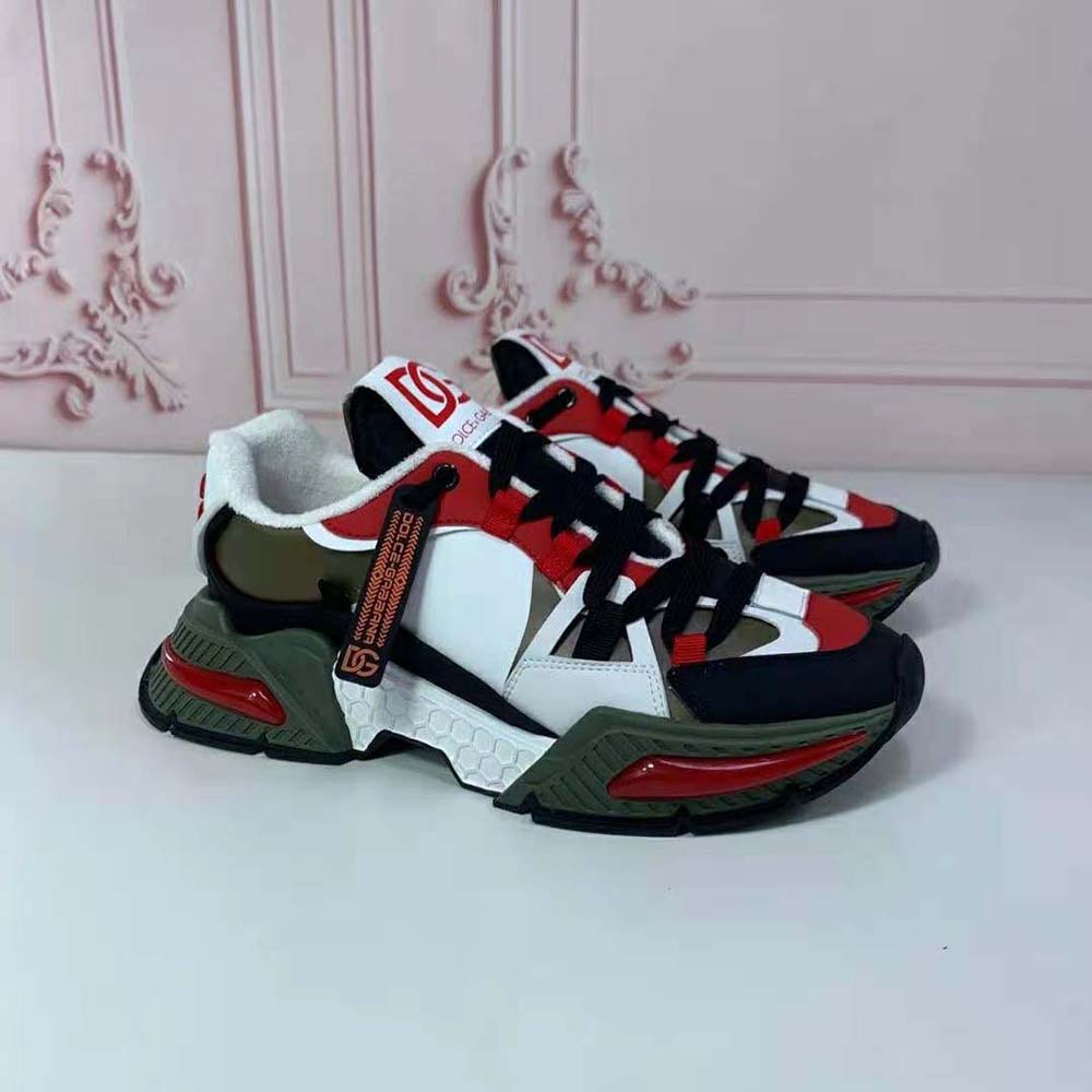Top angle showing lace-up closure on Dolce Gabbana D&G Unisex Airmaster Sneakers