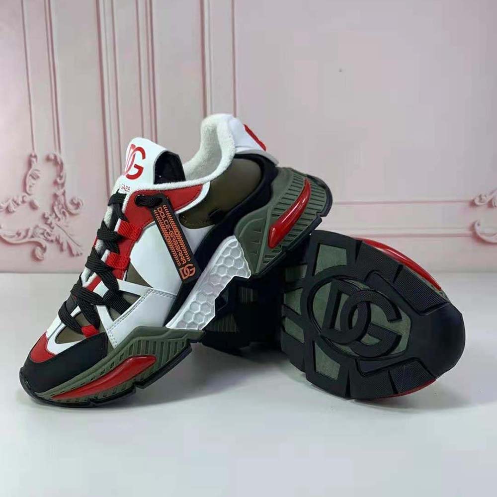 Dolce Gabbana D&G Unisex Mixed-Material Airmaster Sneakers-Dark Green - image 10