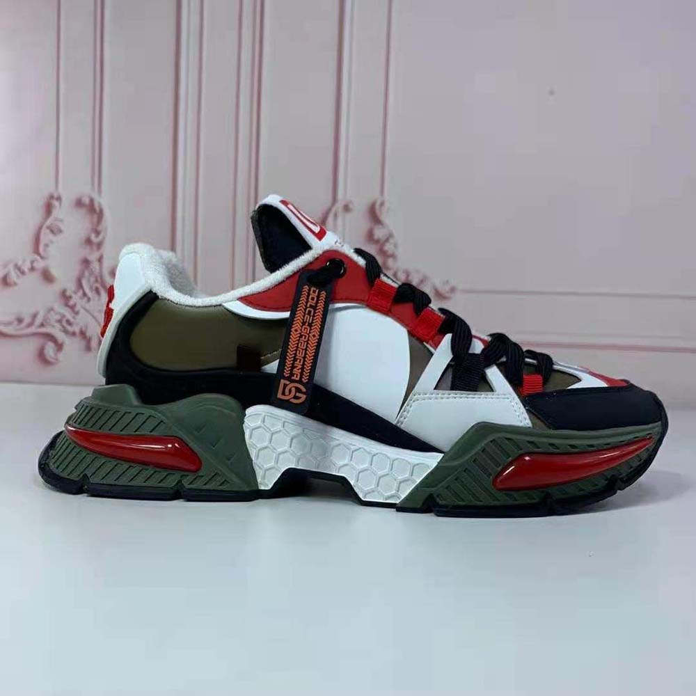 Dolce Gabbana D&G Unisex Mixed-Material Airmaster Sneakers-Dark Green - image 7