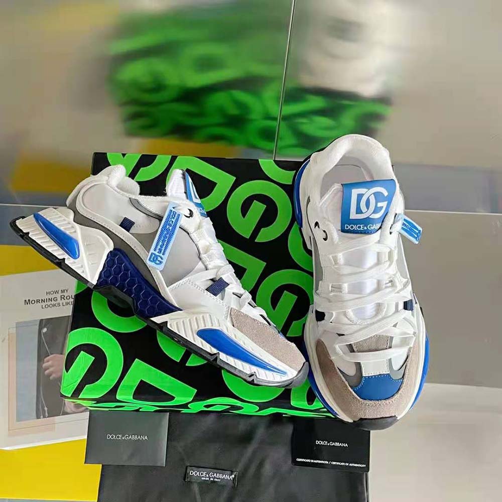 Top angle showing lace-up closure on Dolce Gabbana D&G Airmaster Sneakers