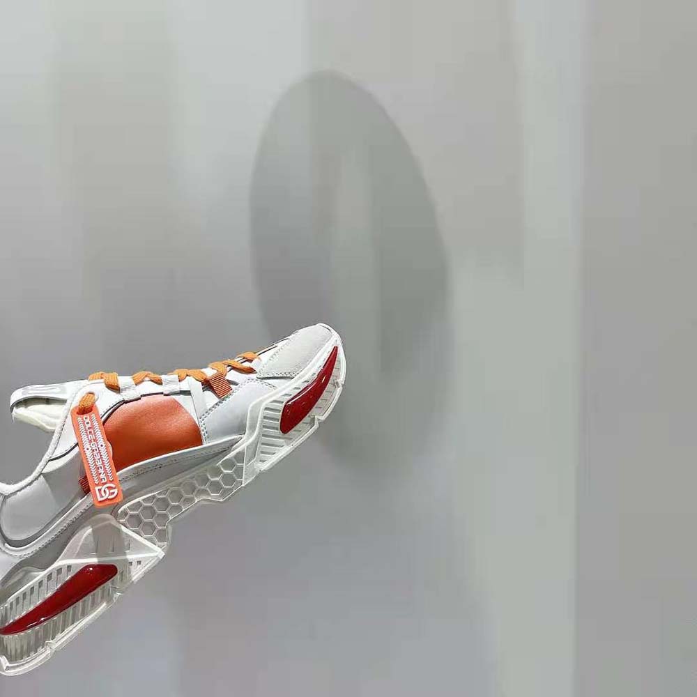 Dolce Gabbana D&G Unisex Mixed-Material Airmaster Sneakers-Orange - image 8