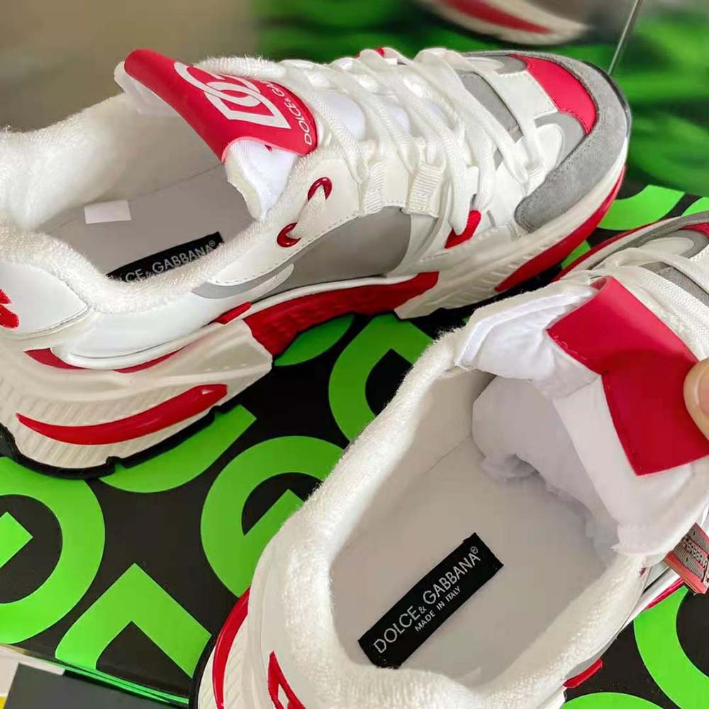 Dolce Gabbana D&G Unisex Mixed-Material Airmaster Sneakers-Red - image 9
