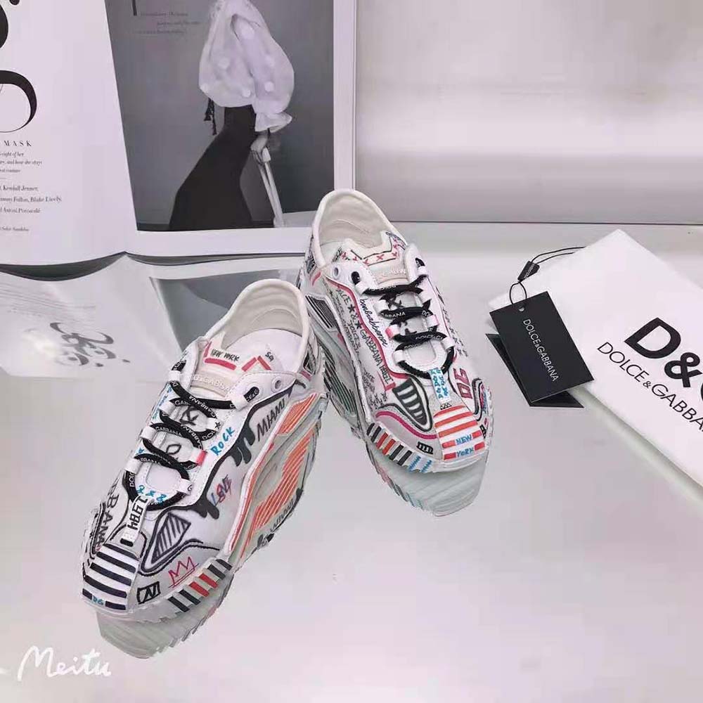 Dolce Gabbana D&G Unisex Mixed-Materials New York NS1 Slip-on Sneakers - image 6
