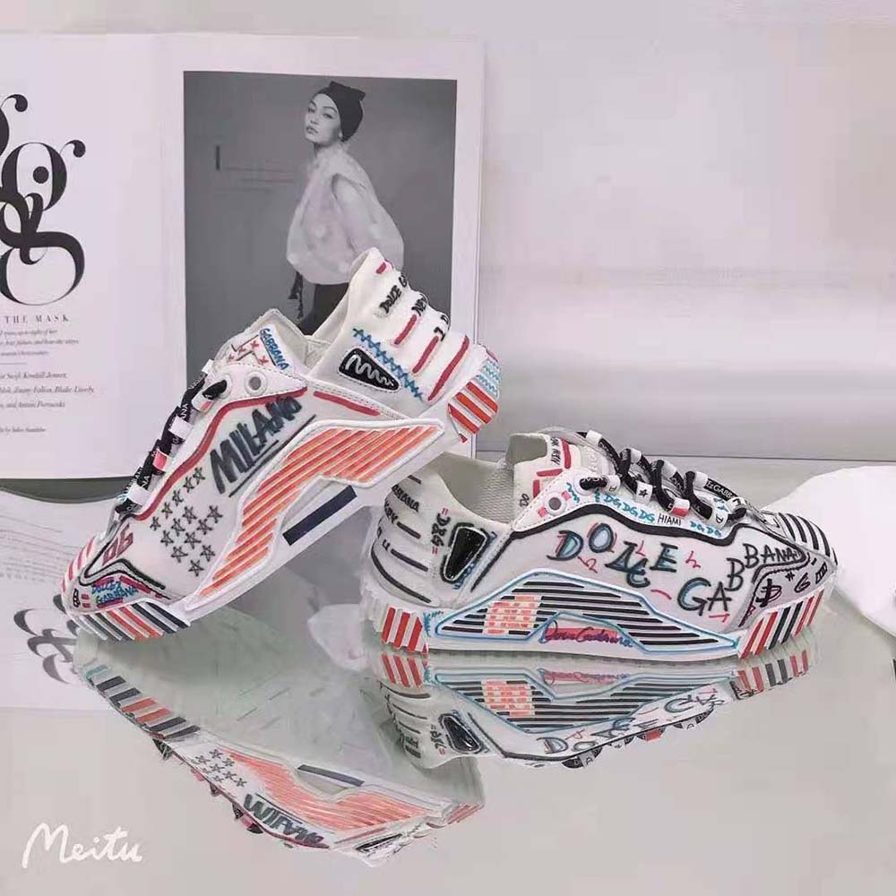 Dolce Gabbana D&G Unisex Mixed-Materials New York NS1 Slip-on Sneakers - image 5