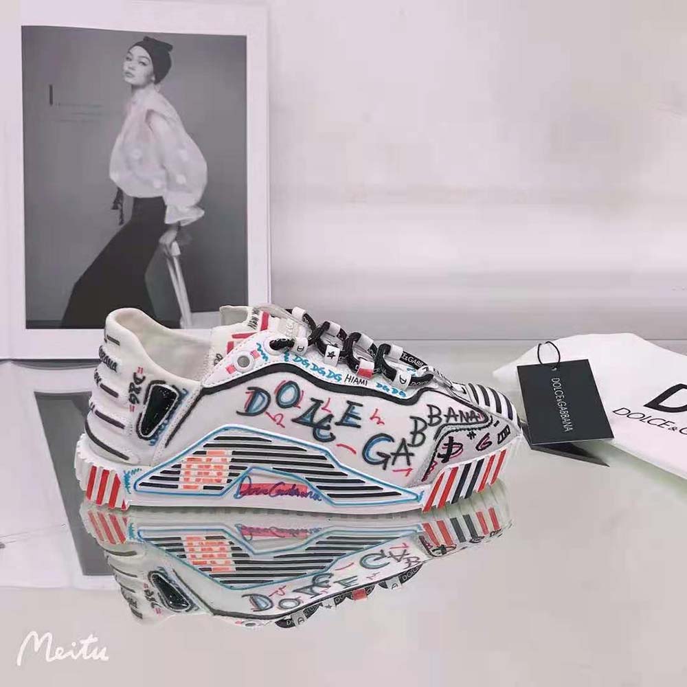 Dolce Gabbana D&G Unisex Mixed-Materials New York NS1 Slip-on Sneakers - image 9