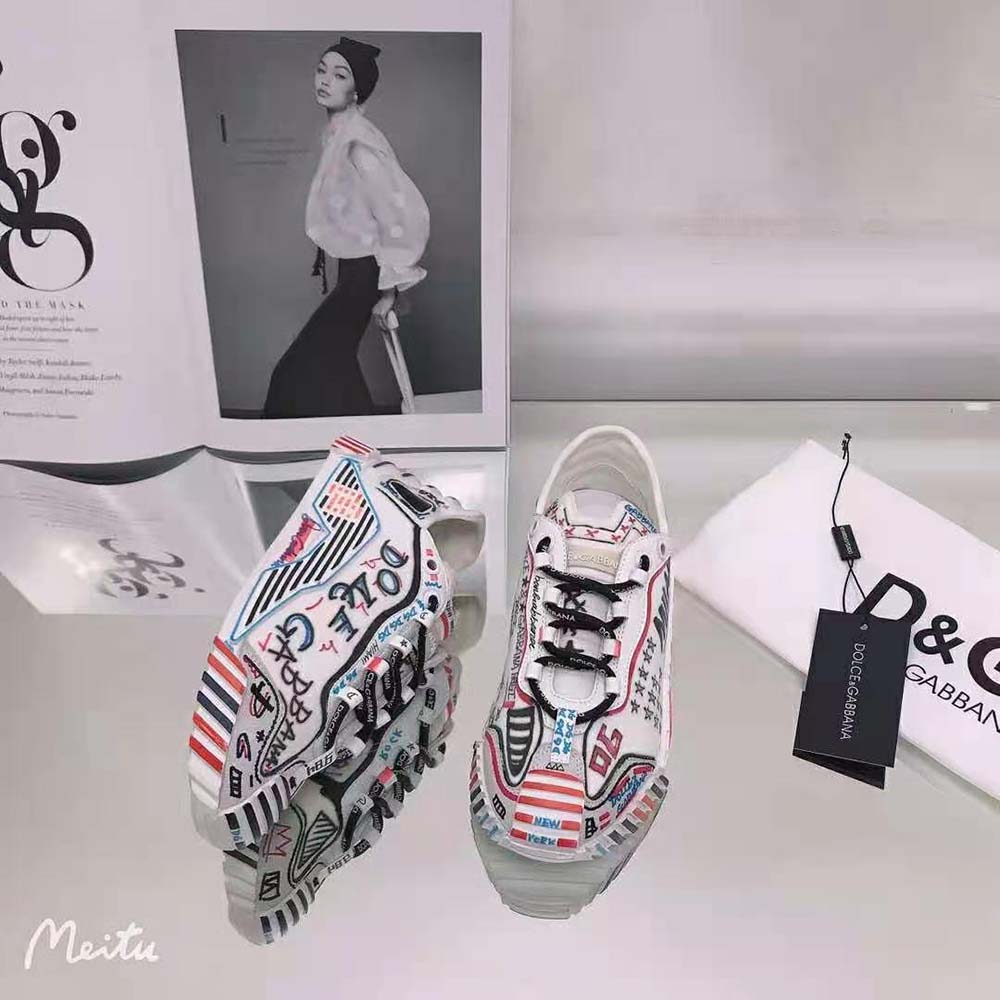 Dolce Gabbana D&G Unisex Mixed-Materials New York NS1 Slip-on Sneakers - image 7