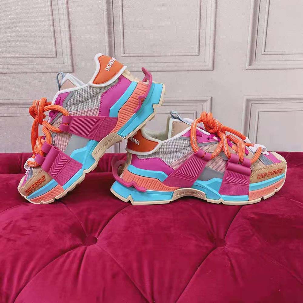 Top view showing lace-up closure on Dolce Gabbana D&G Space Sneakers