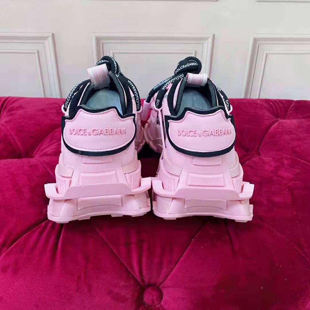 Dolce Gabbana D&G Women Mixed-Material Space Sneakers-Pink - image 7