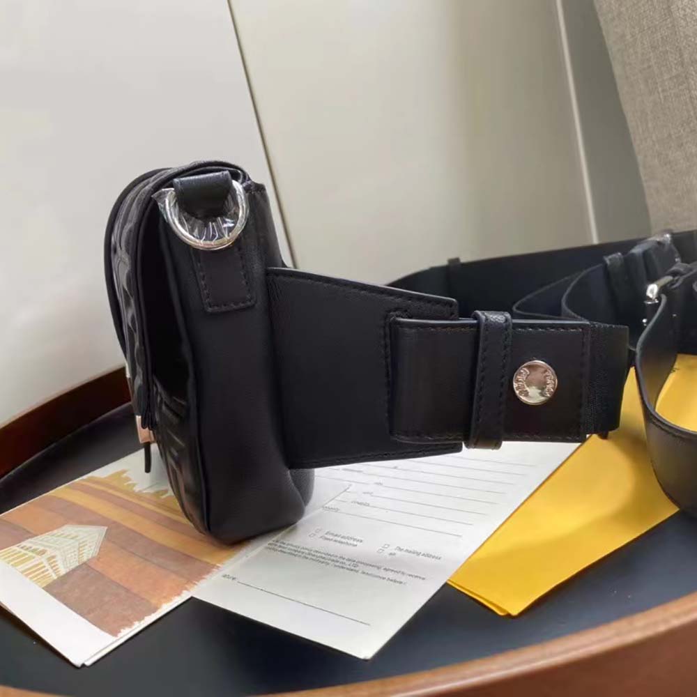 Fendi Men Baguette Black Calf Leather Bag - image 5