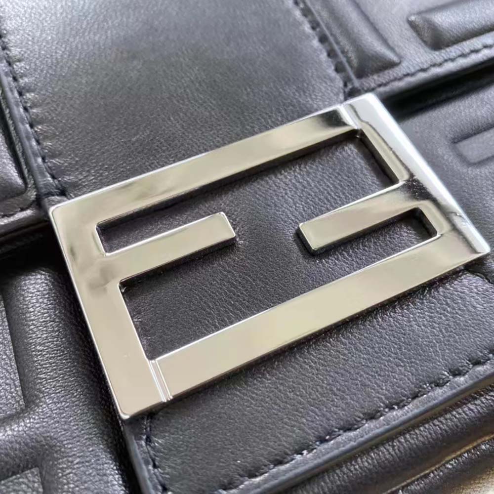 Fendi Men Baguette Black Calf Leather Bag - image 6