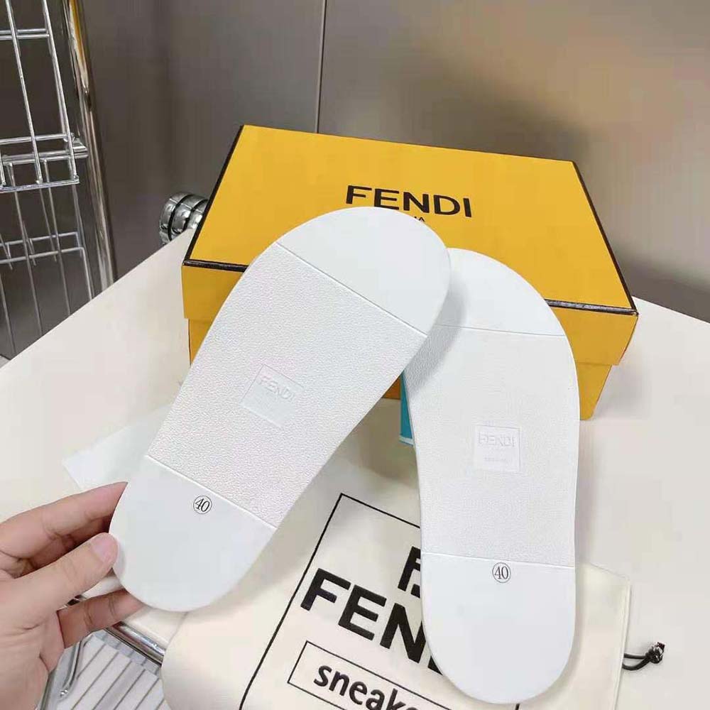Fendi Men Baguette Slides Light Blue Rubber Slides - image 10