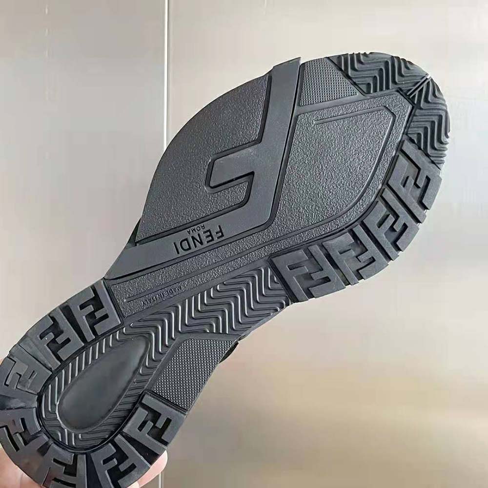 Fendi Unisex Flow Black Mesh Running Sneakers - image 9