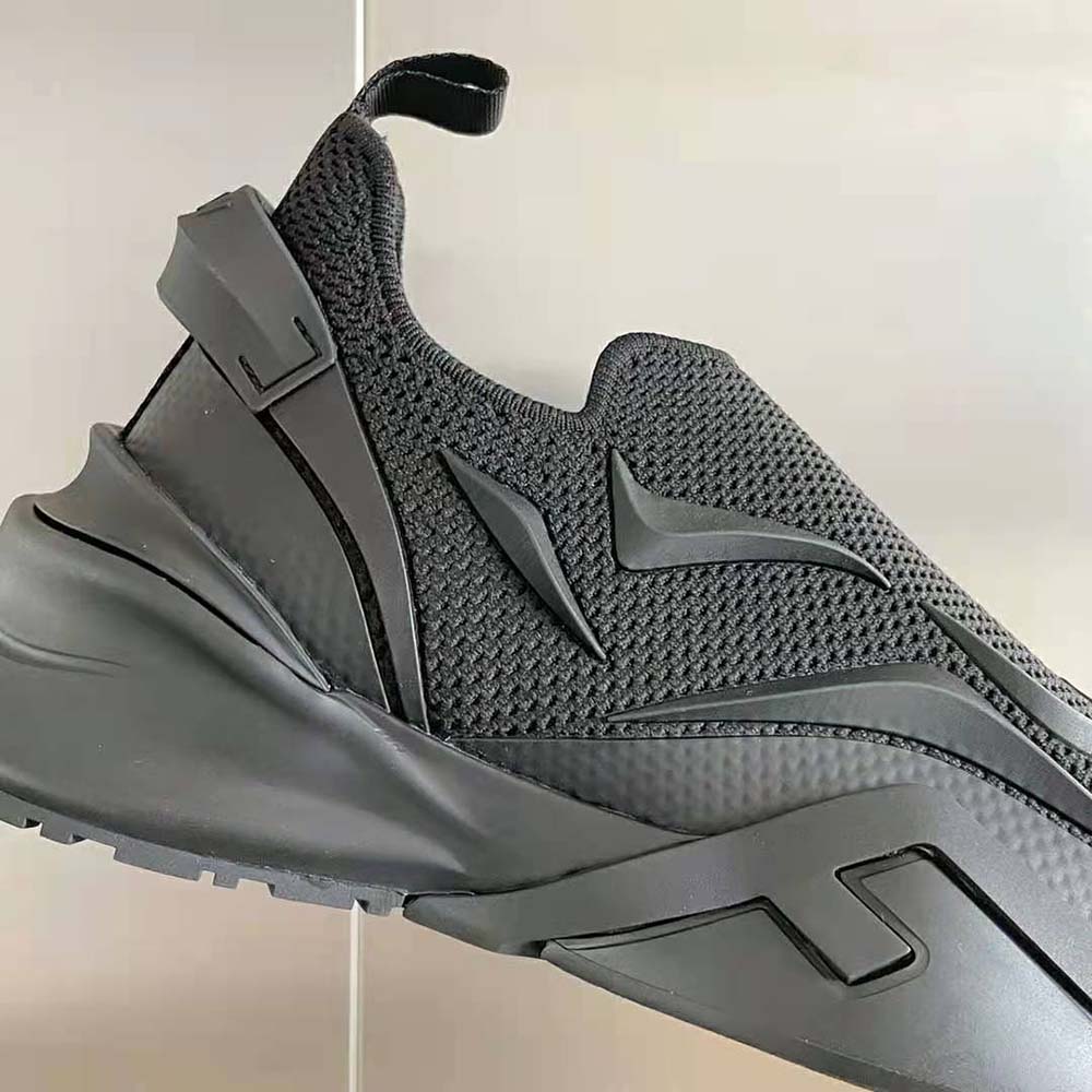Fendi Unisex Flow Black Mesh Running Sneakers - image 8