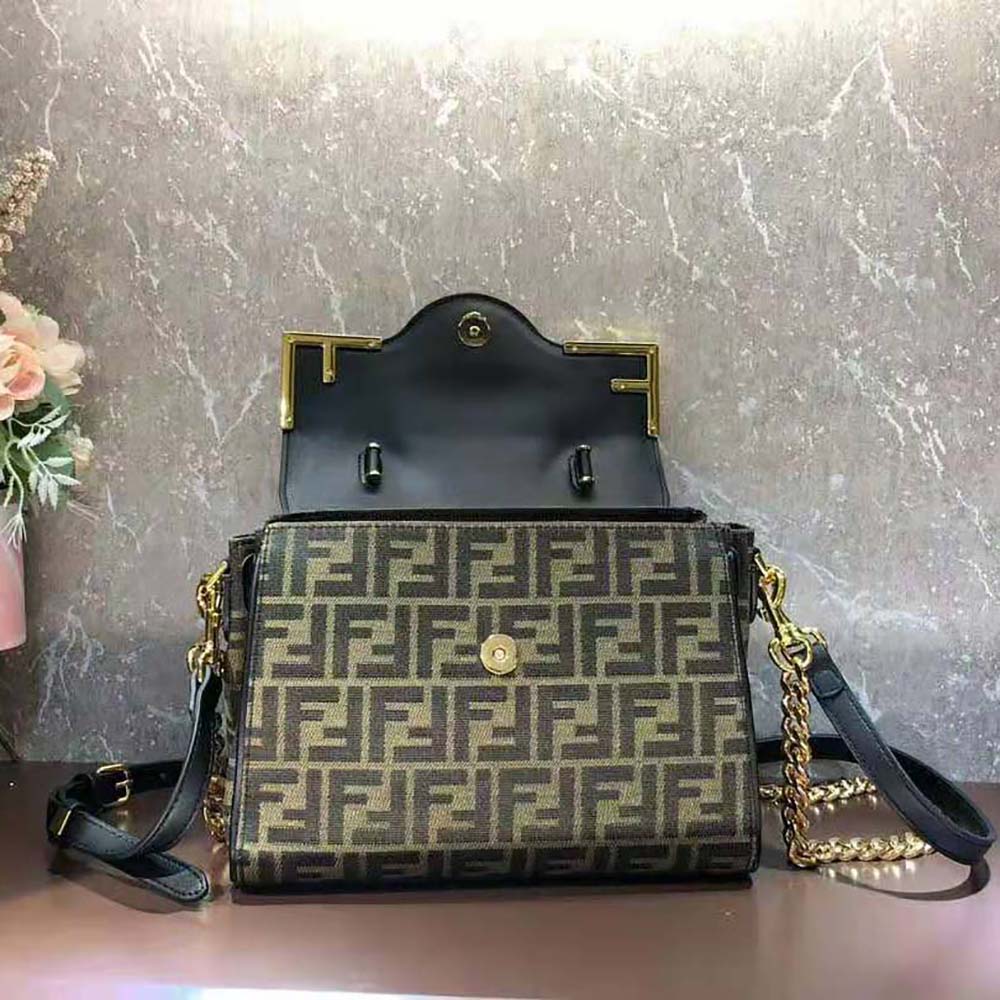 Fendi Women Fendace La Medusa Medium Handbag-Brown - image 6
