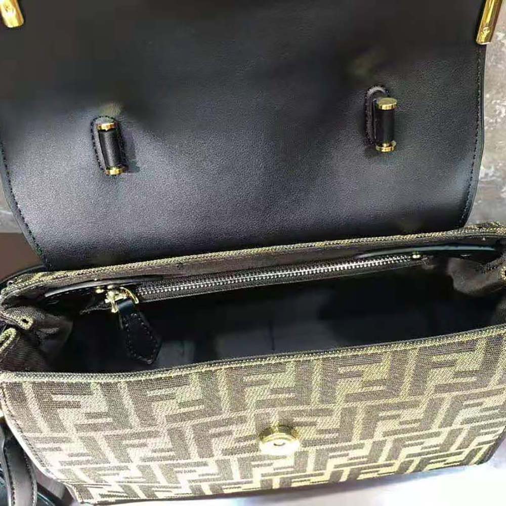 Fendi Women Fendace La Medusa Medium Handbag-Brown - image 8