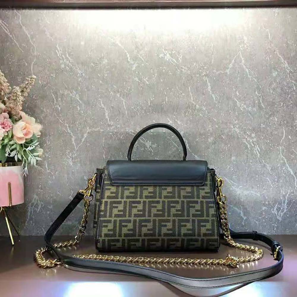 Fendi Women Fendace La Medusa Medium Handbag-Brown - image 4