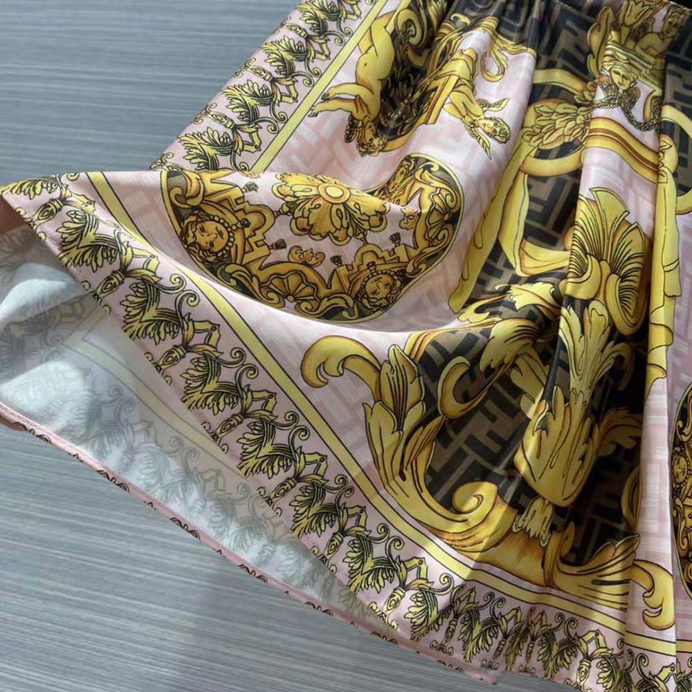 Fendi Women Fendace Multicolor Silk Skirt - image 7