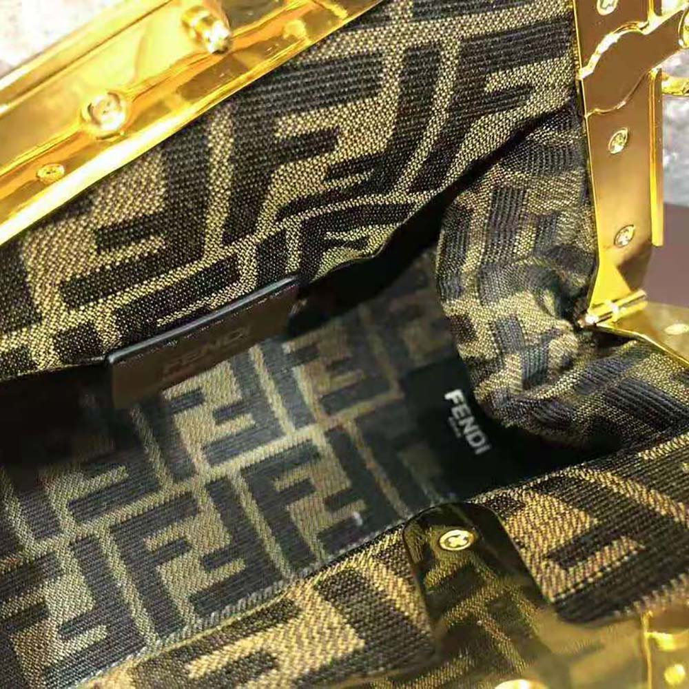 Fendi Women First Small Fendace White Printed Silk Bag - image 8